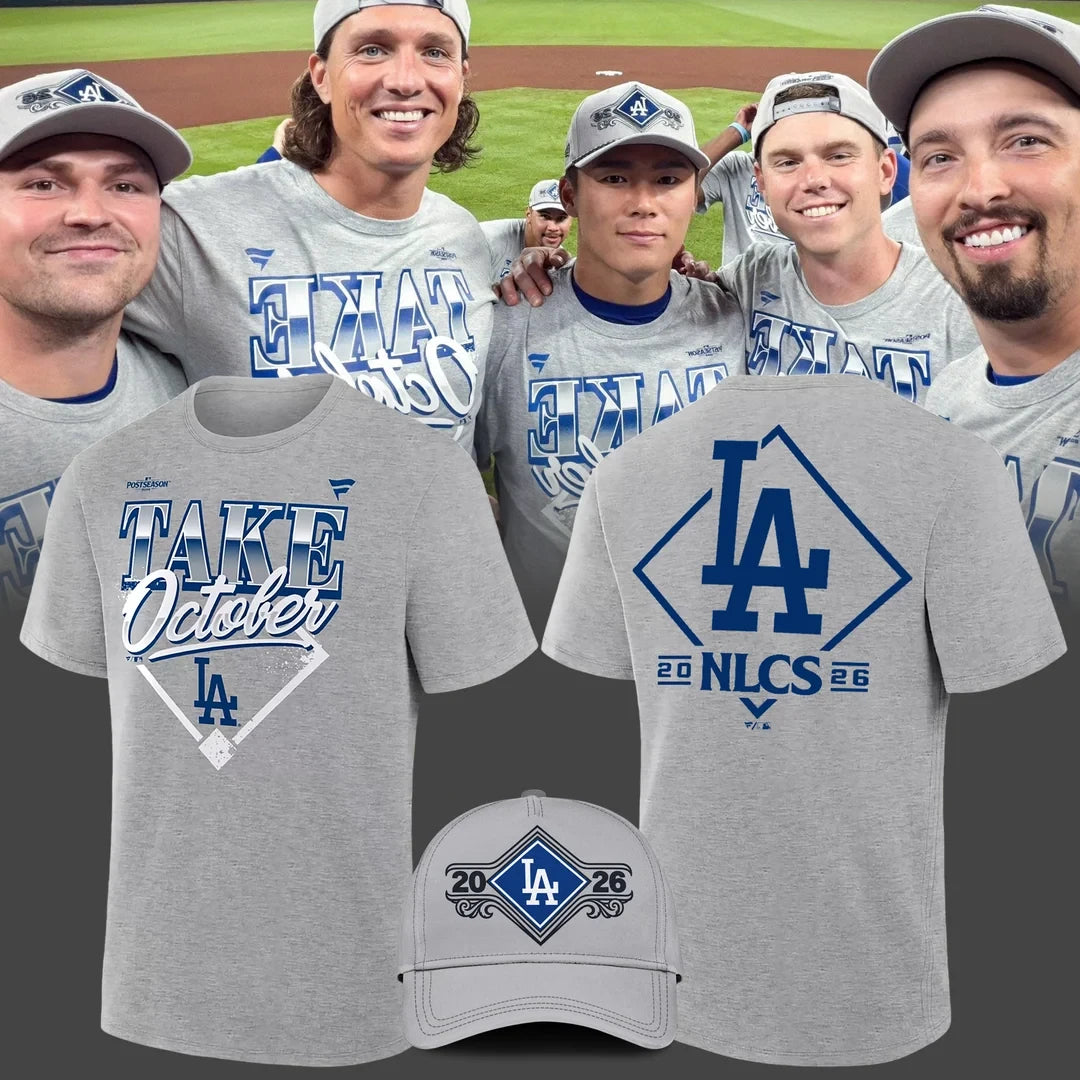 Take October T-Shirt Dodgers Signature Shirt Unique Gift For Baseball Lovers - Foxy23shop