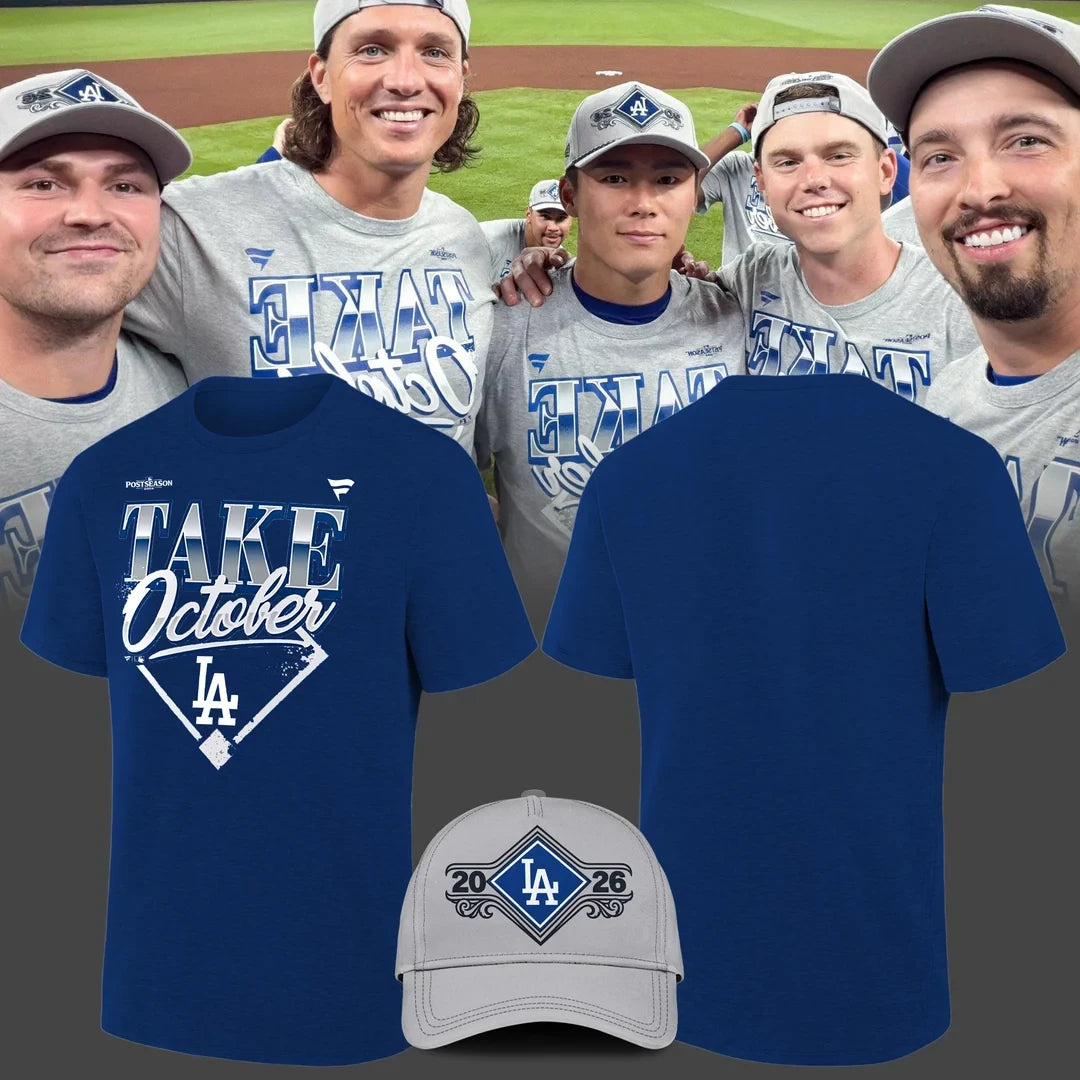 Take October T-Shirt Dodgers Baseball Apparel Unique Gift For True Supporters - Foxy23shop