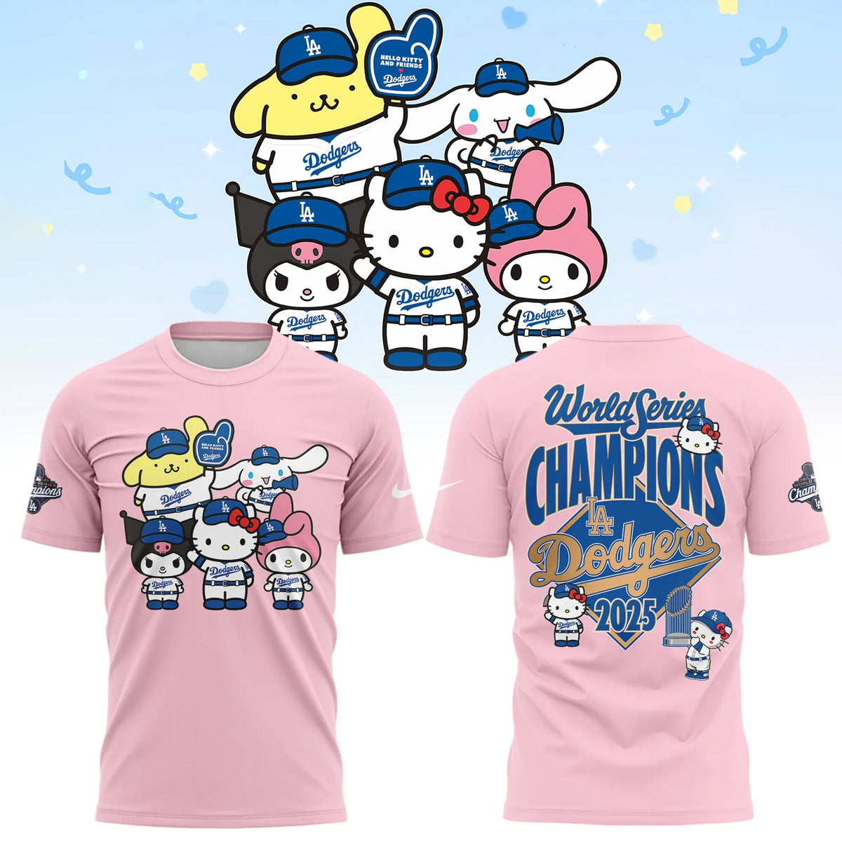 Hello Kitty x Dodgers T-Shirt Dodgers Clothing Special Gift For Dedicated Supporters - Foxy23shop