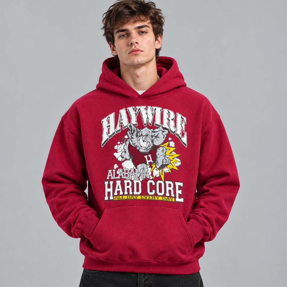 Haywire X Alabama Crimson Tide Mascot Furnace Fest 2026 Merch Hardcore All Day Everyday Hoodie Fan Gear - Foxy23shop