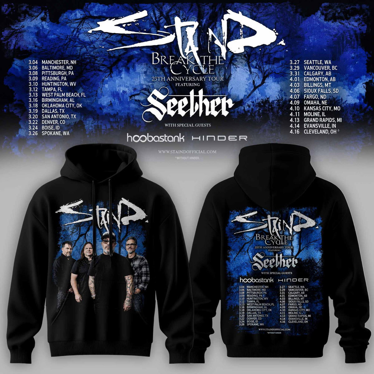 Staind Break The Cycle Hoodie Staind Clothing Unique Gift For Brothers - Foxy23shop