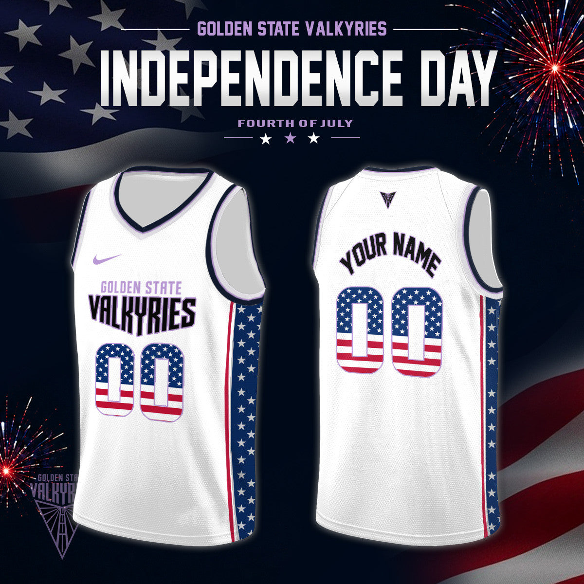 Custom Golden State Valkyries 2026 WNBA X Independence Day Jersey Golden State Valkyries Gear Idea - Foxy23shop