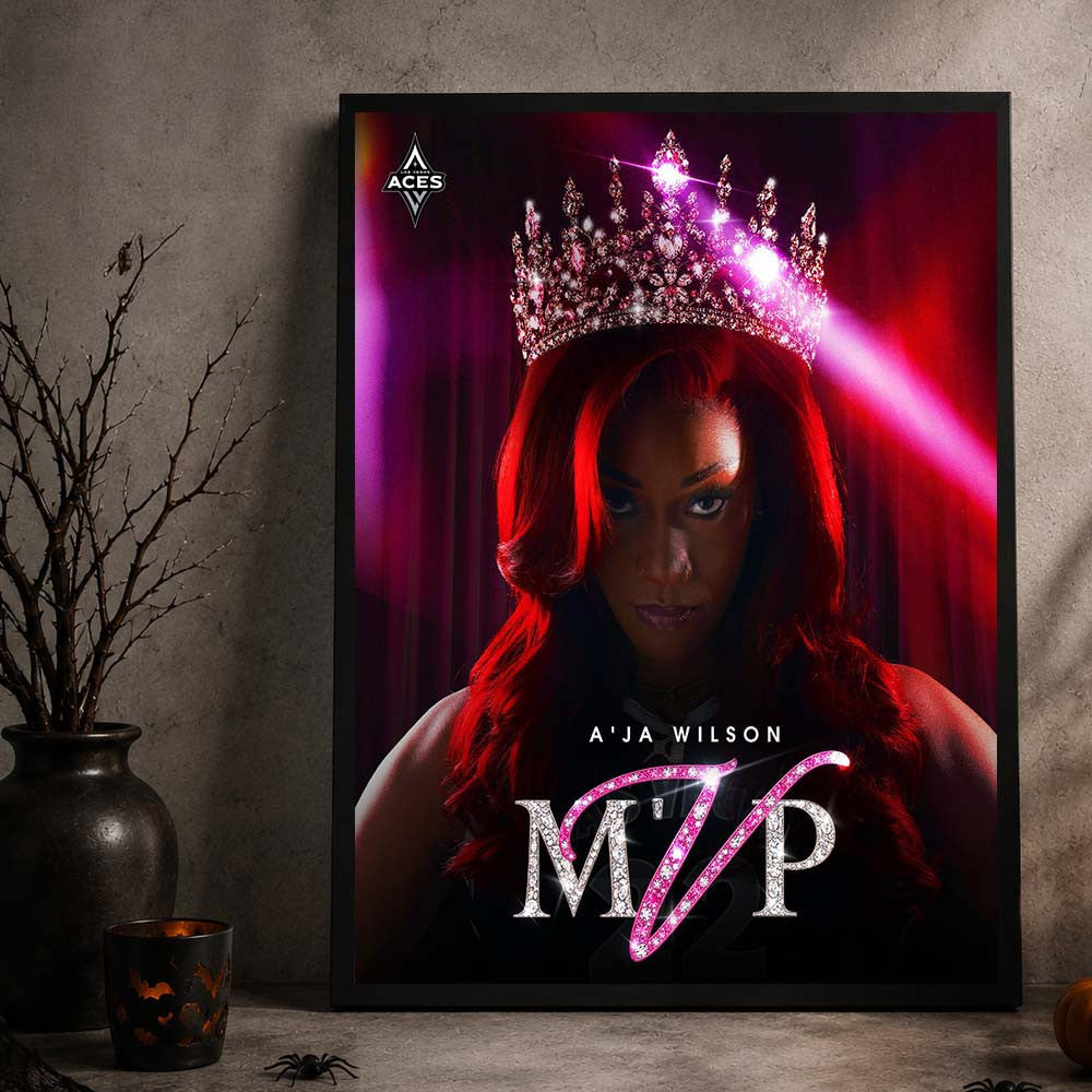 A'ja Wilson Las Vegas Aces Is The MVP 2026 WNBA Poster A'ja Wilson Merch Unique Fan Gifts - Foxy23shop