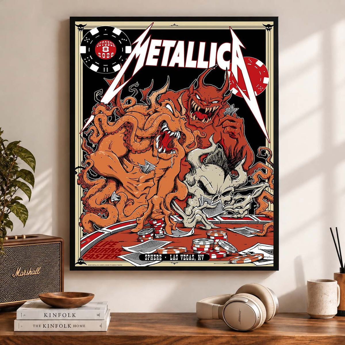 Metallica Life Burns Faster Tour 2026 Poster Metallica Merch Gifts For Music Lovers - Foxy23shop