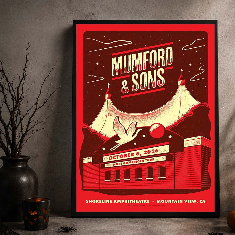 Mumford And Sons Mountain View CA Event Poster Mumford And Sons Concert Poster Gifts For Music Lover - Foxy23shop