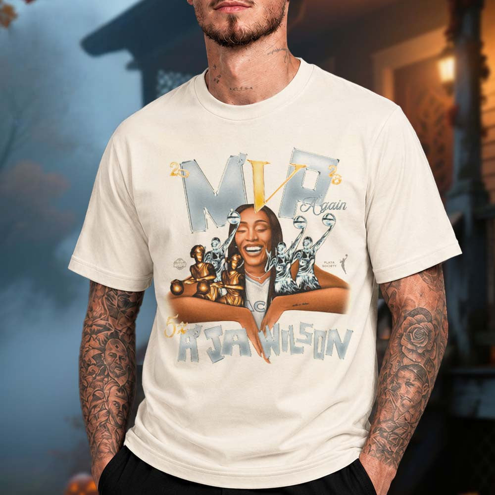 A'ja Wilson Las Vegas Aces 2026 WNBA MVP T-Shirt Gift Ideas For A'ja Wilson Fans - Foxy23shop