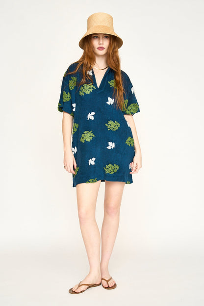 Terry short dress on a hanger in store