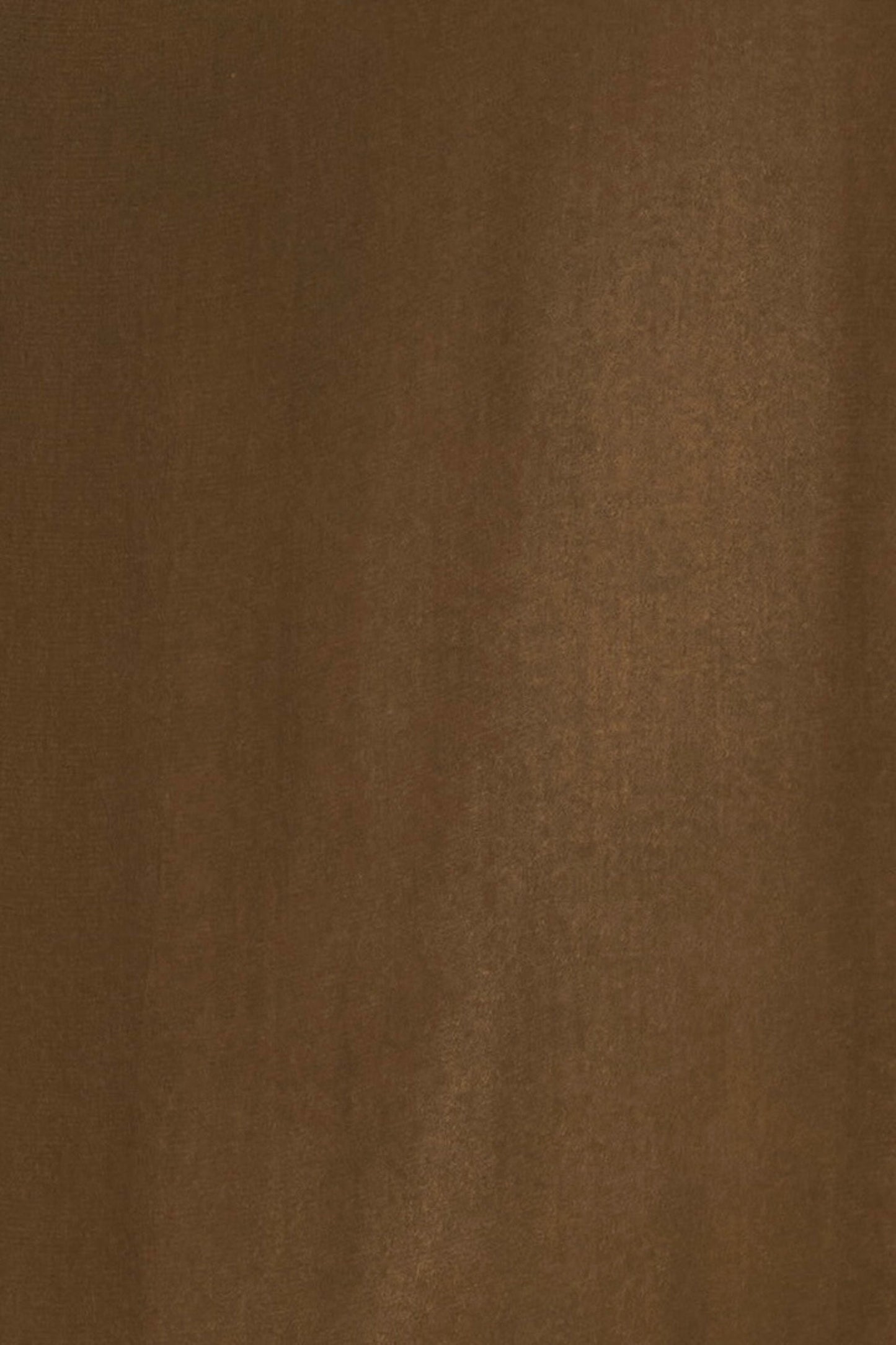 Brown silk midi dress on a hanger in store