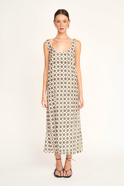 Cotton tank dress on a hanger in store