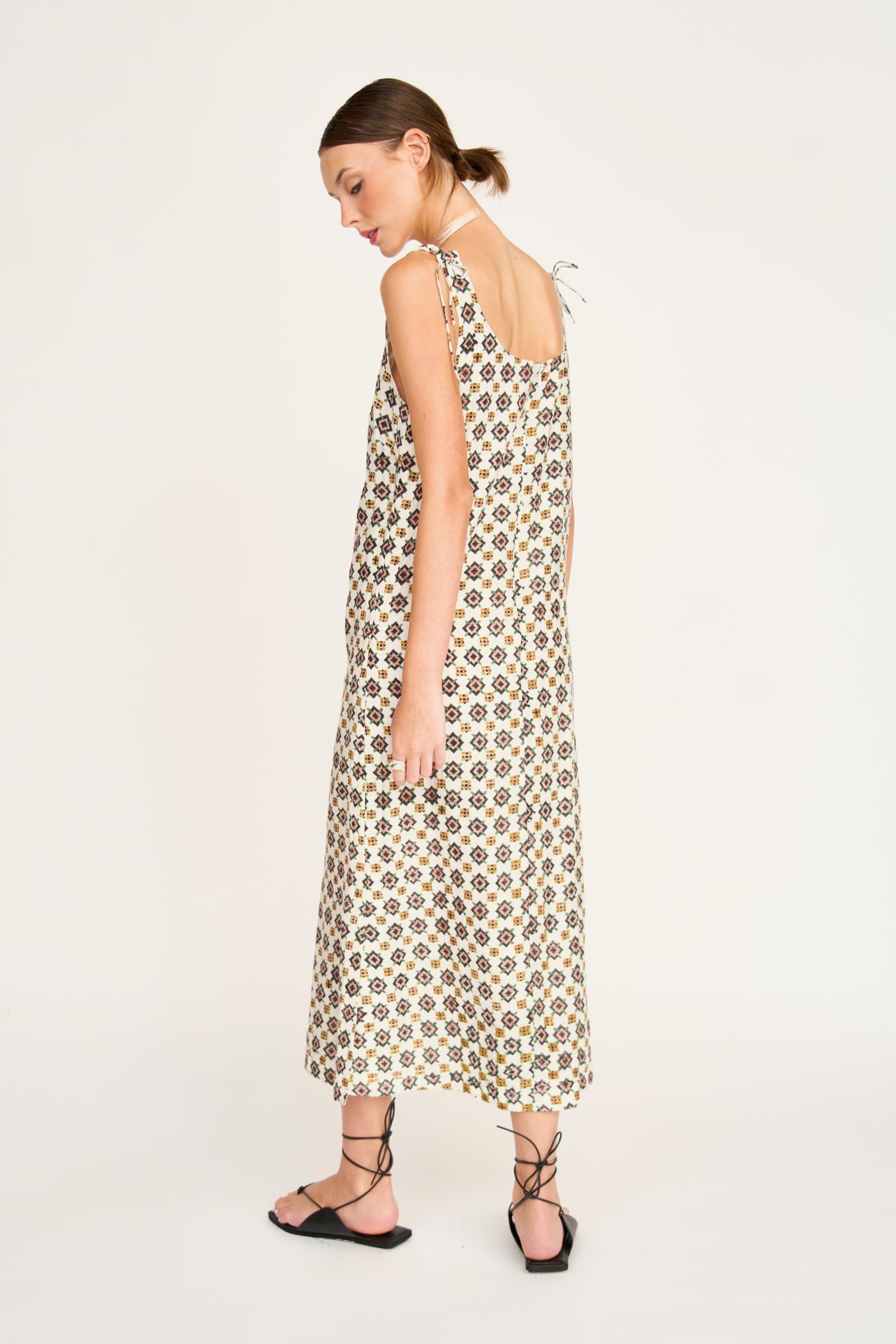 Cotton tank dress on a hanger in store
