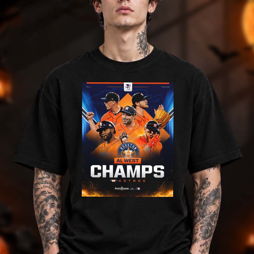 Astros Houston AL West Postseason Champions 2026 T-Shirt Astros Houston Merch Fan Gear