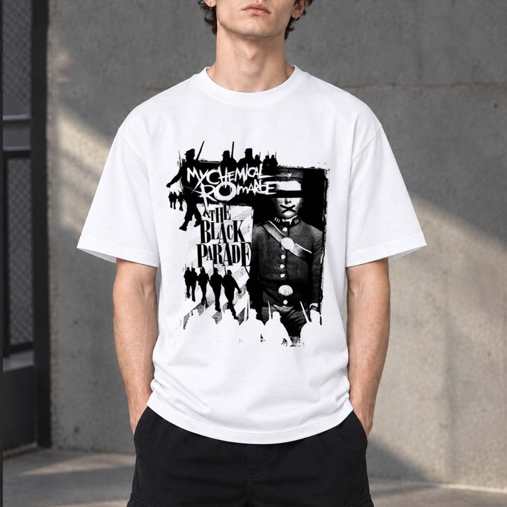 My Chemical Romance Merch The Black Parade Warpath T-Shirt Rock Fan Gifts