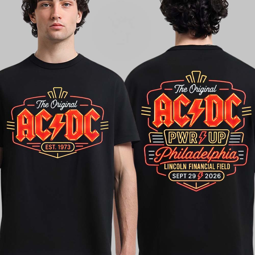 ACDC Philadelphia PA 2026 Pop Up  Hard Rock Cafe Live T-Shirt AC DC Concert Outfits