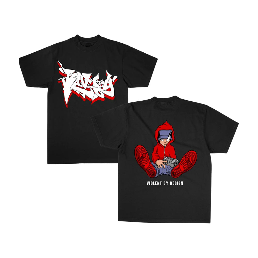 Bayway Merch Violent By Design Black T-Shirt Presents For Bayway Lovers