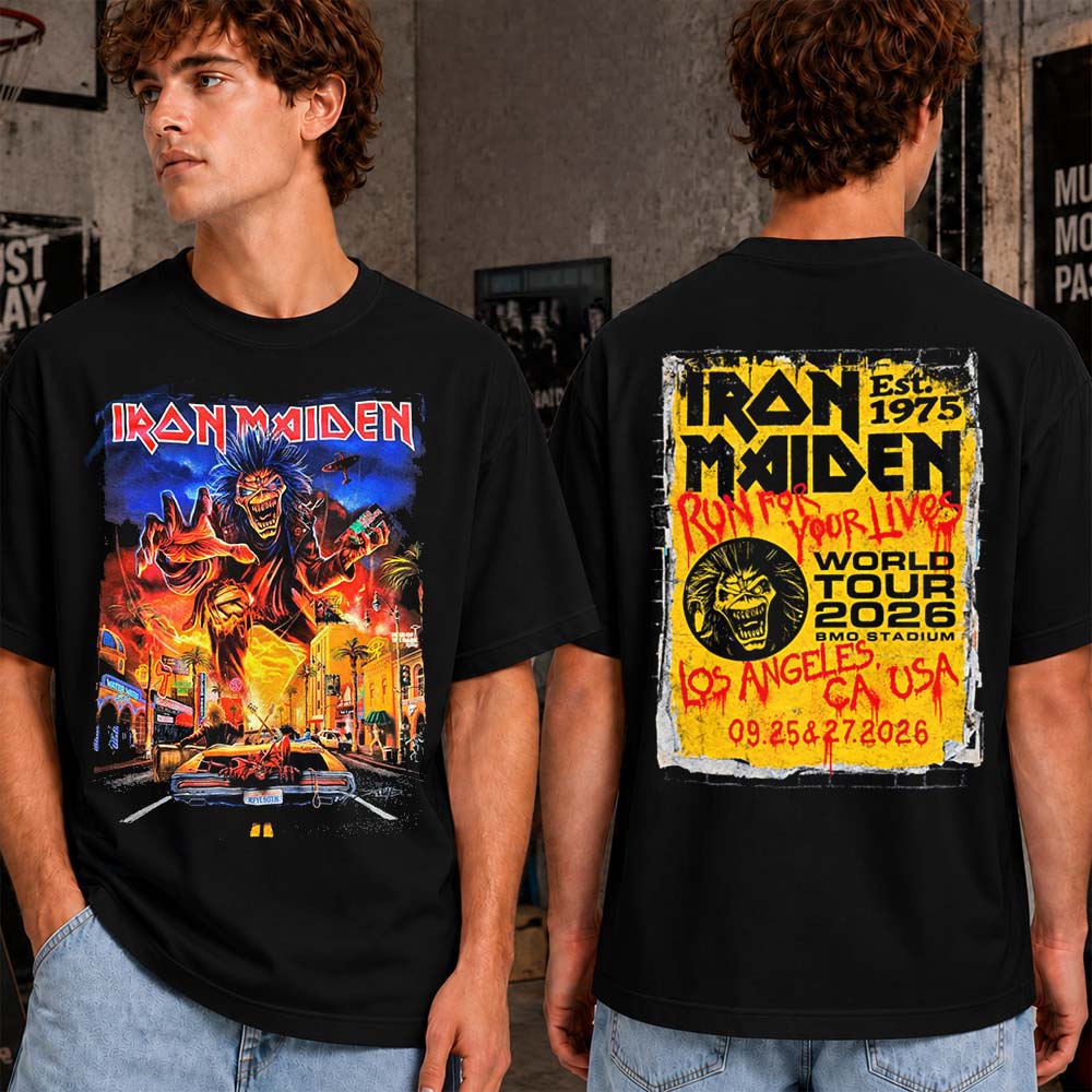 Iron Maiden Merch Run For Your Lives World Tour 2026 T-Shirt Gifts For Iron Maiden Fans
