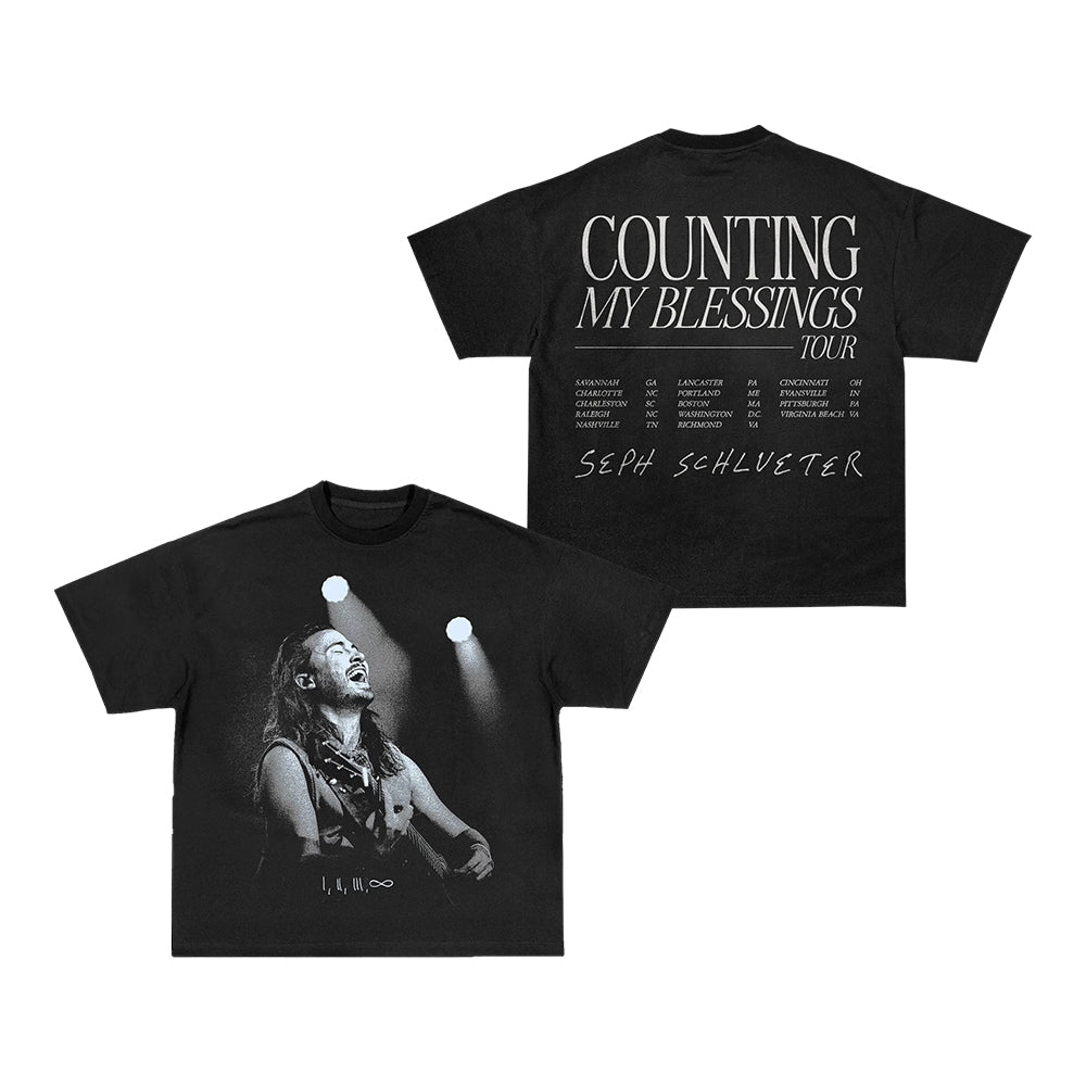 Seph Schlueter Counting My Blessing Tour T-Shirt Seph Schlueter Clothing Fan Gifts