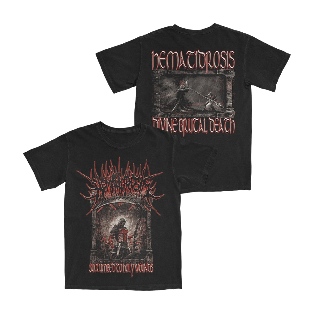 Hematidrosis Succumbed To Holy Wounds T-Shirt Hematidrosis Clothing Music Lover Gifts