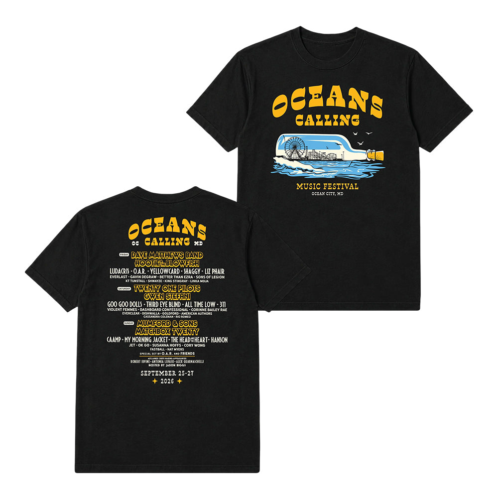 Oceans Calling Festival Merch 2026 Bottle Lineup T-Shirt Gifts For Music Lovers