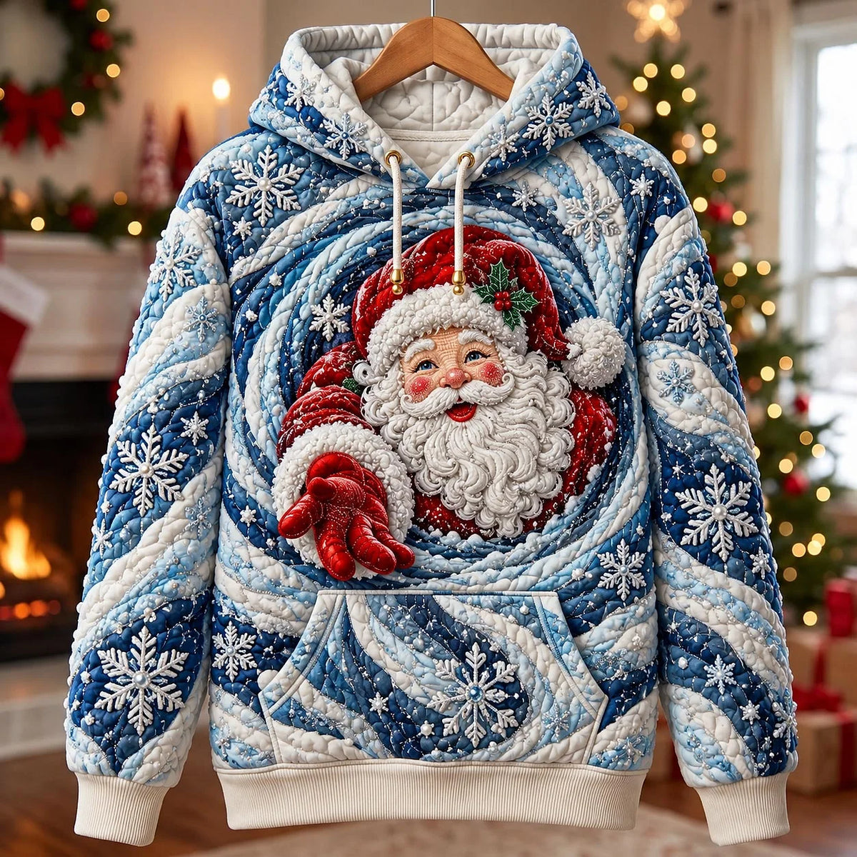Santa Workshop Hoodie Best Christmas Hooded Sweatshirt Xmas Gift For Him