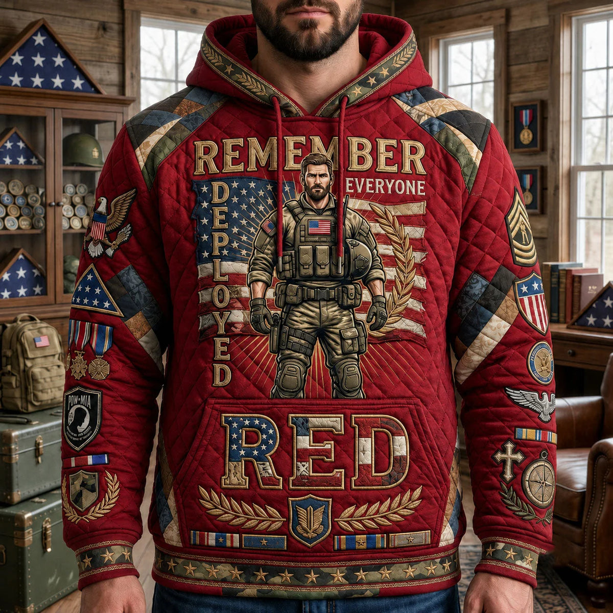 Red Fridays Hoodie Remember Everyone Deployed Clothing Memorial Gifts