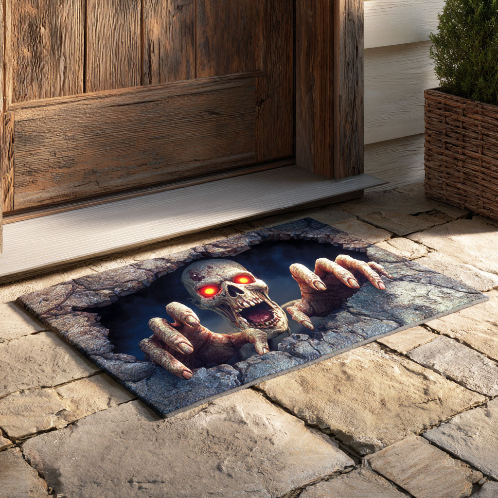 Demon Rising Halloween Doormat Cool Halloween Decor Unique Gifts For Grandpa
