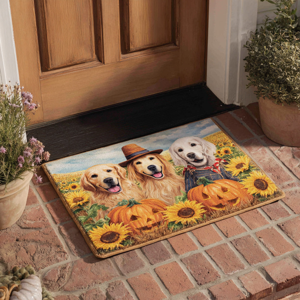 Field Golden Retriever Halloween Doormat Entry Way Ideas Halloween Gifts For Retriever Lovers
