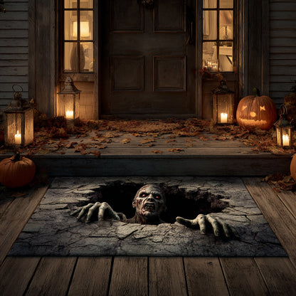Cracked Zombie Stone Halloween Doormat Spooky Season Decor Halloween Gifts For Wife