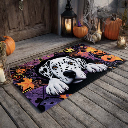 Autumn Spirit Dalmatian Halloween Doormat Halloween Entrance Way Ideas Dalmatian Lovers Gifts