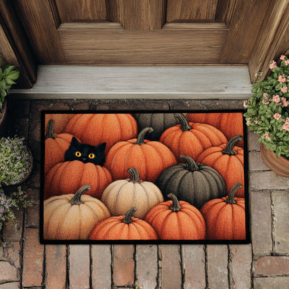 Cat Peekaboo Halloween Doormat Home Front Door Design Halloween Gifts For Boyfriend