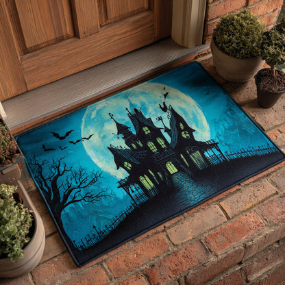 Haunted Castle Halloween Doormat Front Door Halloween Decor Gifts For Lovers