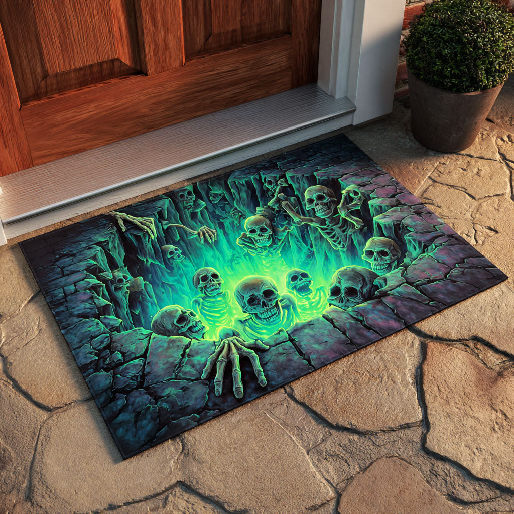 Bone Pit Shadows Halloween Doormat Halloween House Decor Ideas Gifts For Him
