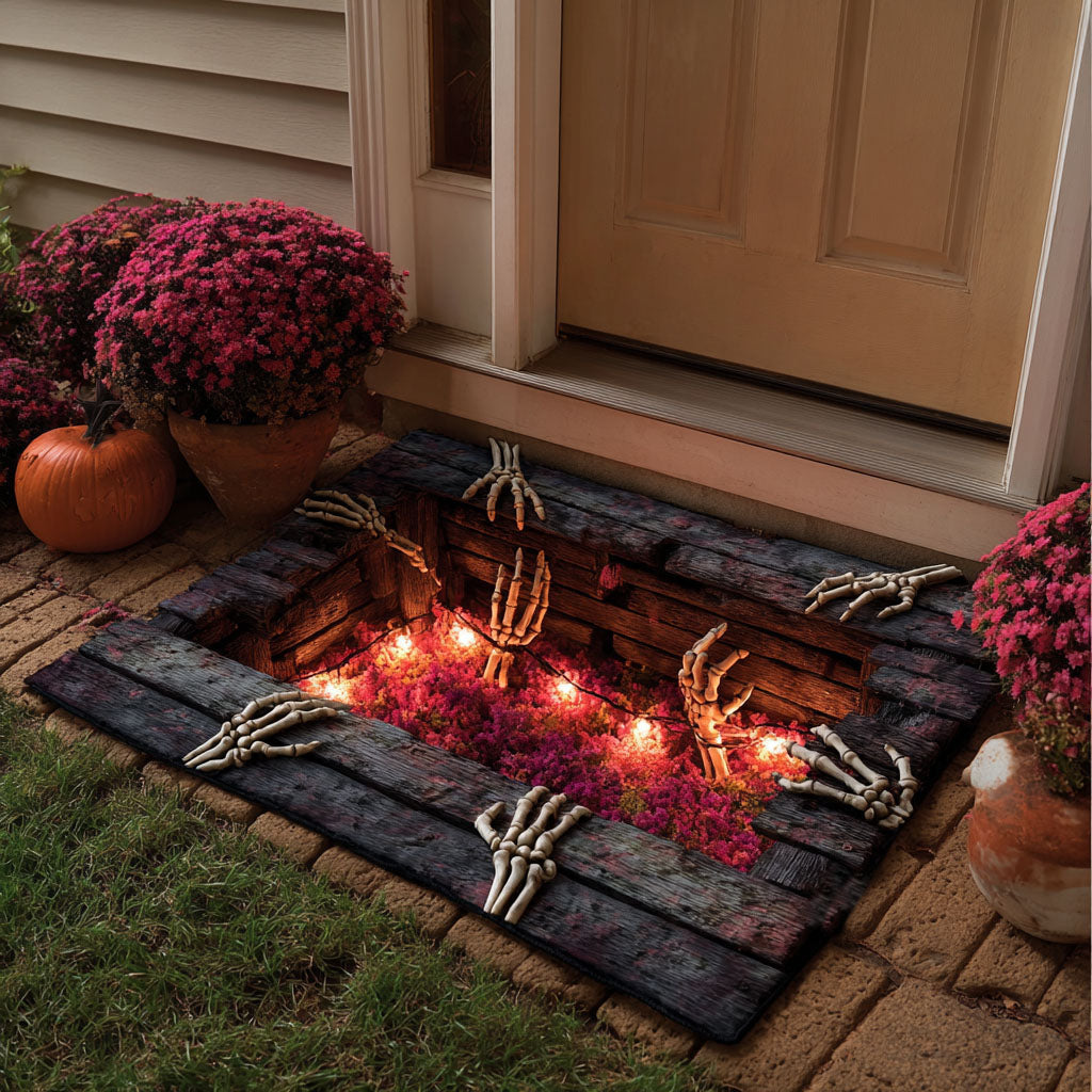 Crypt Beneath Halloween Doormat Creepy Halloween House Decorations Presents For Besties