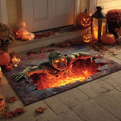 Zombie Rise Halloween Doormat Spooky Season Decor Halloween Gifts For Zombie Lovers