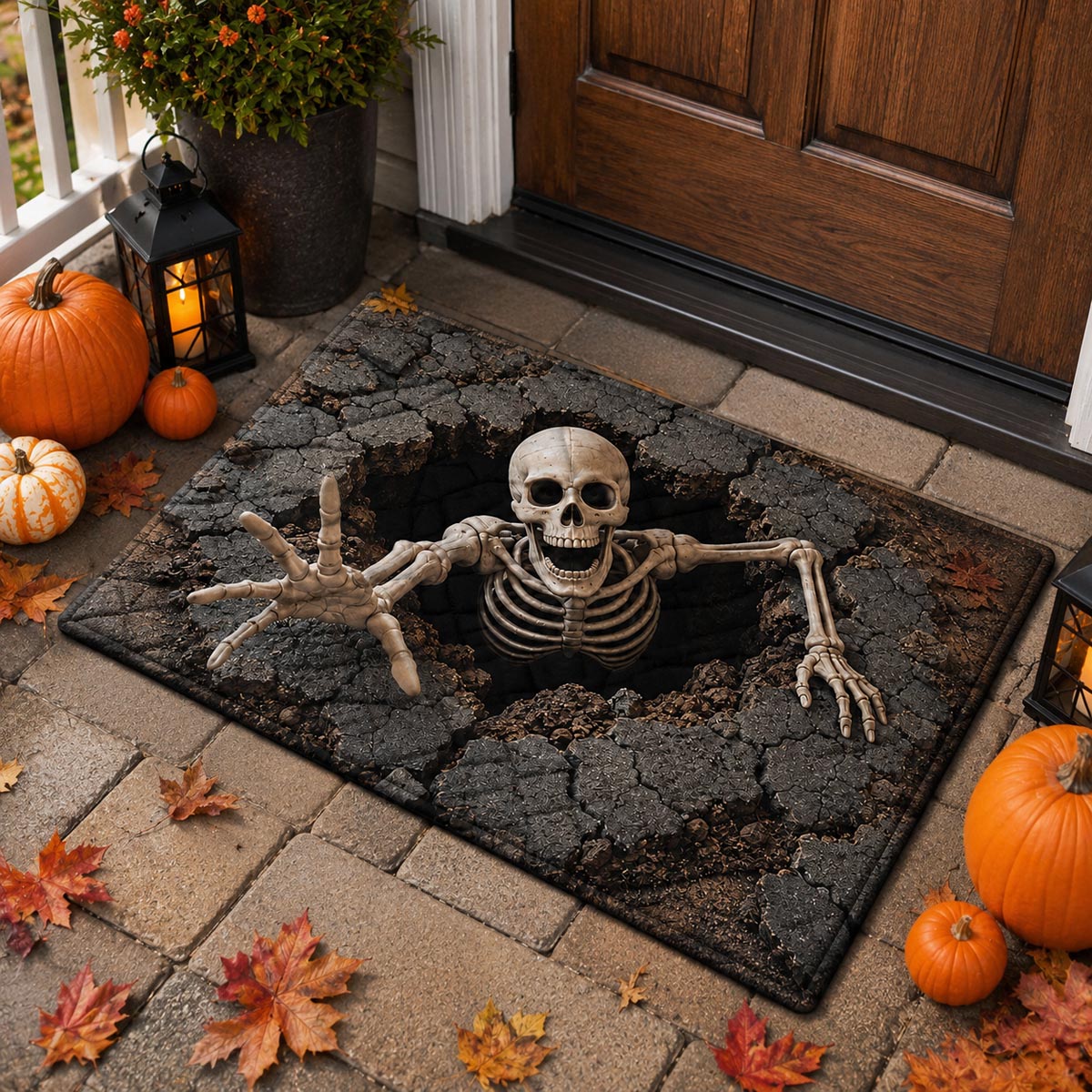 Skeleton Escape Doormat Halloween Decor Spooky Gifts For Skeleton Lovers