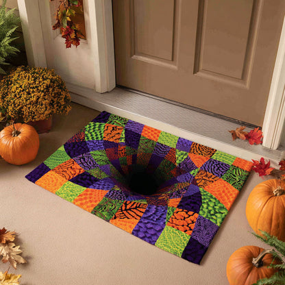 Patchwork Void Halloween Doormat Halloween Entrance Way Ideas Gifts For Mom