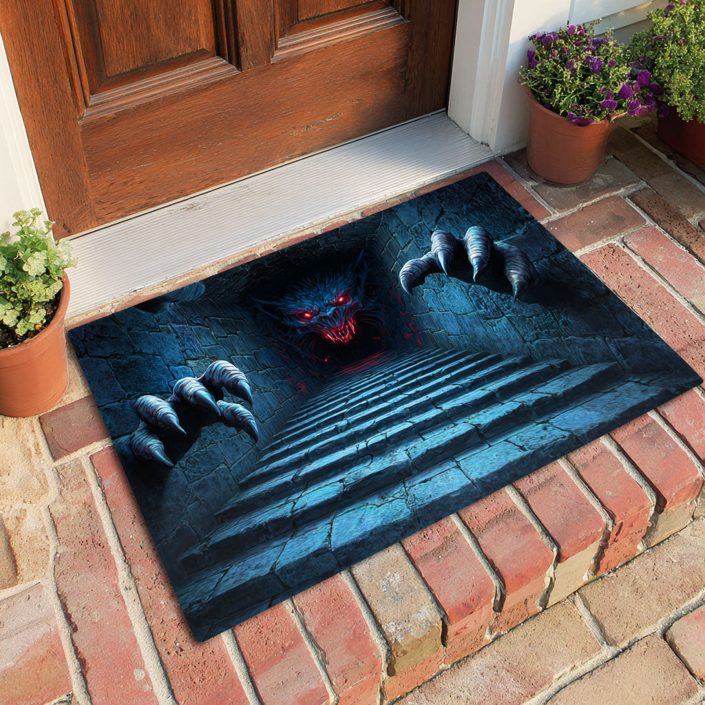 Stairwell Fiend Halloween Doormat Cool Halloween Decor Gifts For Best Friend