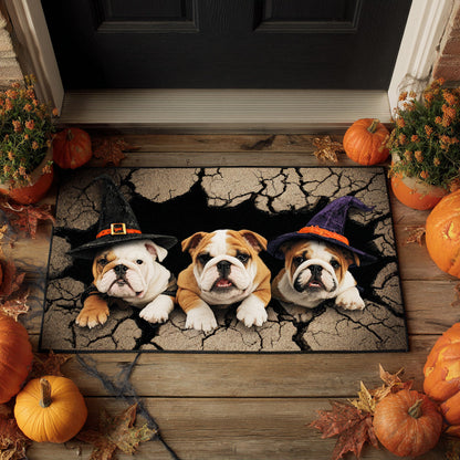 Magic Bulldog Halloween Doormat Entryway Decor Ideas Halloween Gifts For Bulldog Lovers