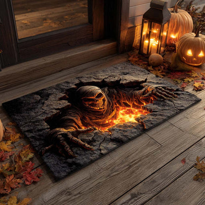 Mummy From Hell Halloween Doormat Halloween House Decor Ideas Gifts For Mummy Lovers