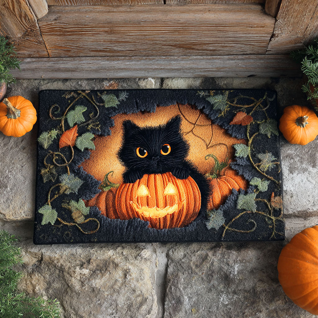 Pumpkin Cat Halloween Doormat Entryway Ideas Unique Halloween Gifts For Cat Lovers