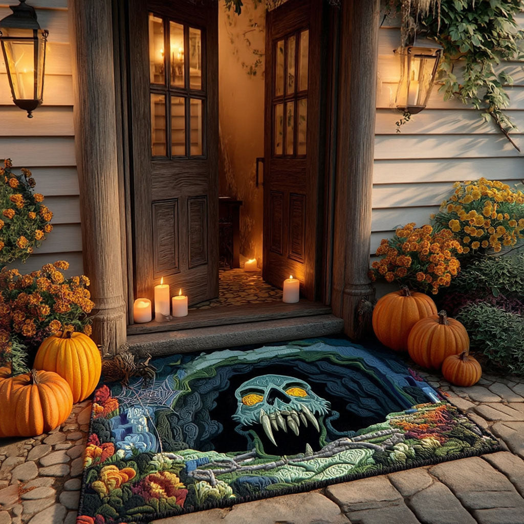 Moonlit Bonescape Halloween Doormat Spooky Decor Ideas Halloween Gifts For BFFs