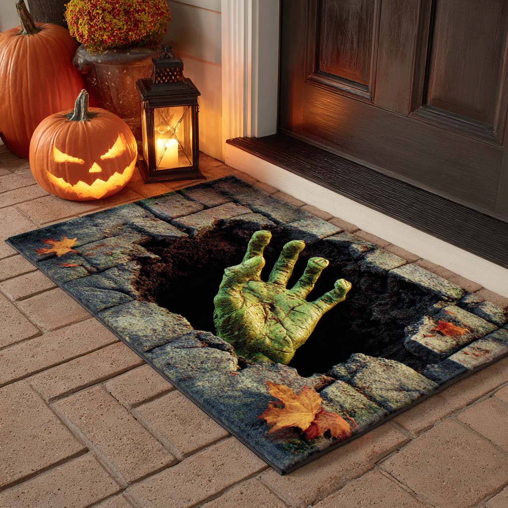 Zombie Hand Halloween Doormat Halloween Front Door Decor Gifts For Zombie Lovers