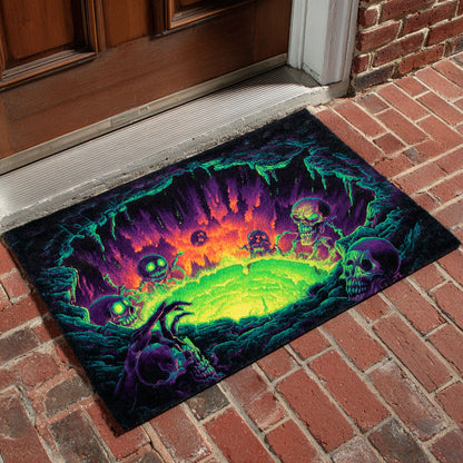 Skull Of Abyss Halloween Doormat Halloween Front Door Decor Gifts For Friends