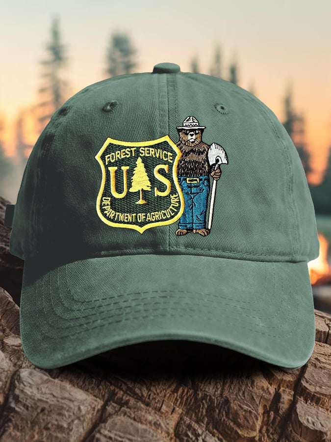 Smokey Bear US Forest Service Baseball Cap Rebuilding The USFS Merch For Environmentalists - Foxy23shop