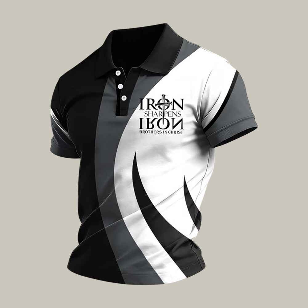 Iron Sharpens Brothers In Christ Polo Shirt God Is Good Shirt Best Gift For Christians - Foxy23shop