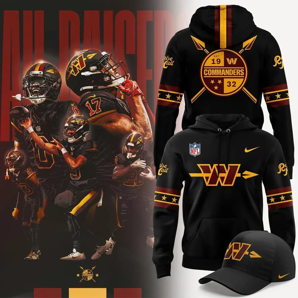 Washington Commanders 2026 Hail Raiser Hoodie Washington Commanders Merch Game Day Gift - Foxy23shop