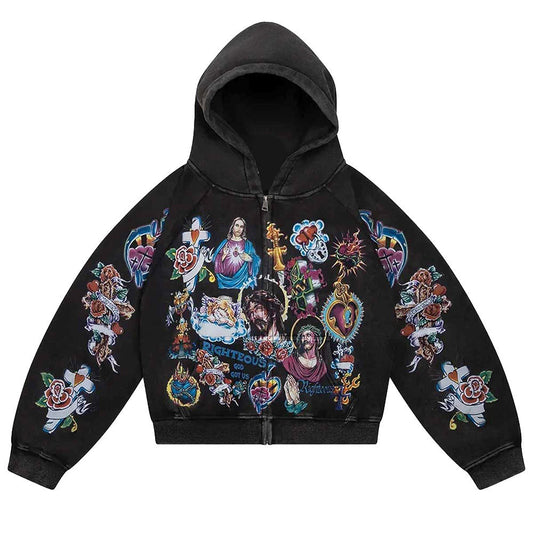 We Are Righteous Risen King Zip Hoodie Faith Based Apparel Gifts For Christian - Foxy23shop