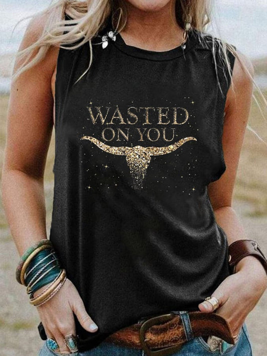 Morgan Wallen Merch Wasted On You Up Down Tank Top Music Themed Shirt Gift For Her - Foxy23shop