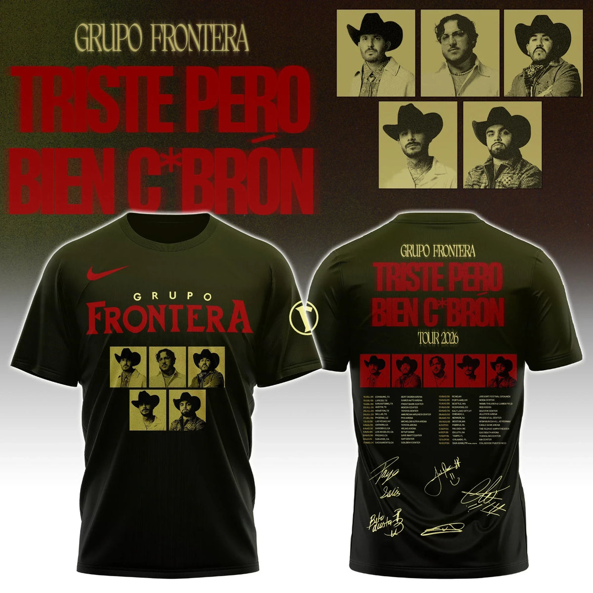 Grupo Frontera Merch Us Tour 2026 T-Shirt Unique Gift For Grupo Frontera Lovers - Foxy23shop
