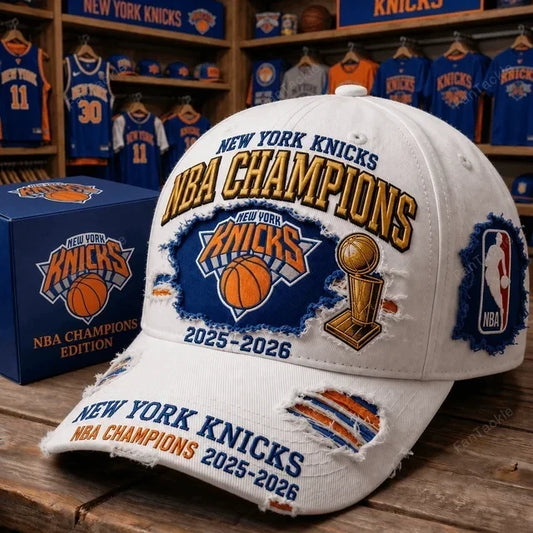 New York Knicks 2026 Finals Champions Hat New York Knicks Baseball Cap Gift Idea - Foxy23shop