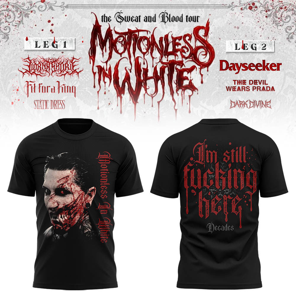 Motionless In White Merch The Sweat Blood Tour 2026 T-Shirt Best Present For Motionless In White Fans - Foxy23shop